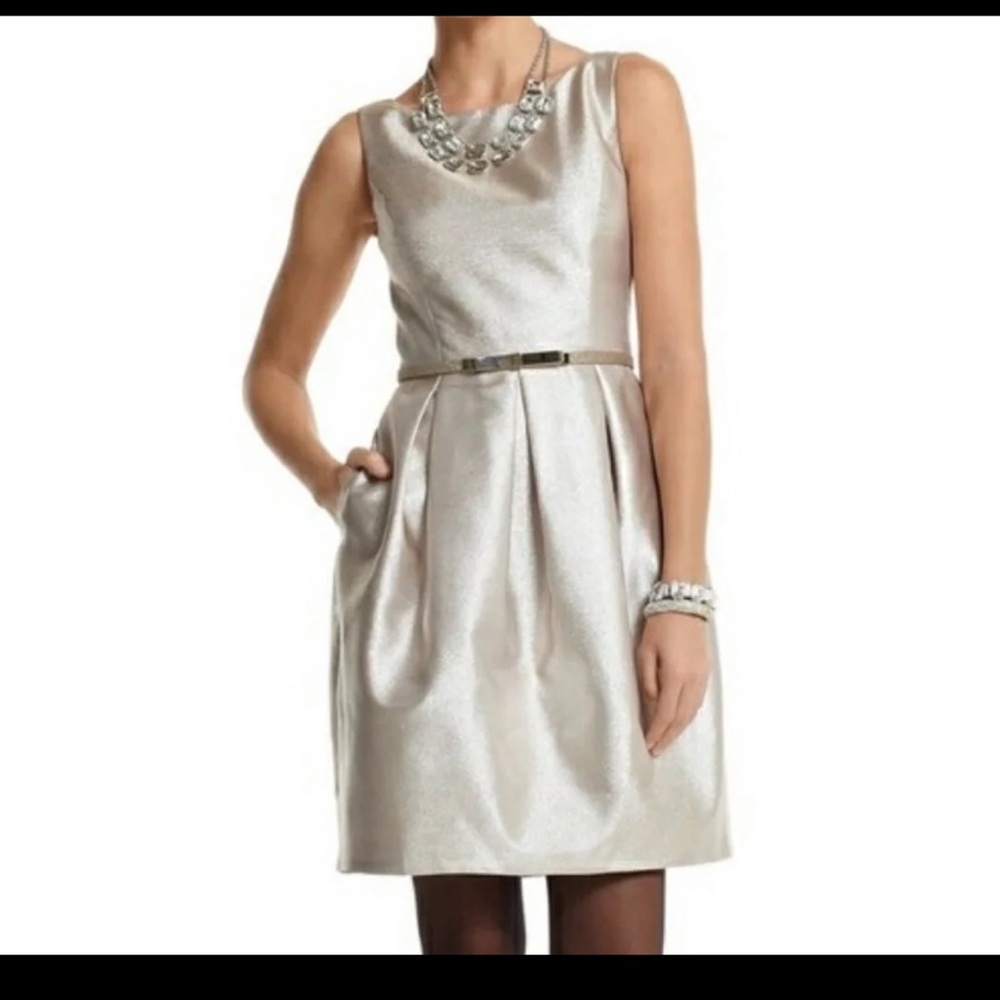 White House Black Market - Gold Tulip Dress